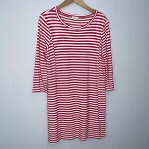 J. Crew Striped Dress Red & White Mini Size Medium